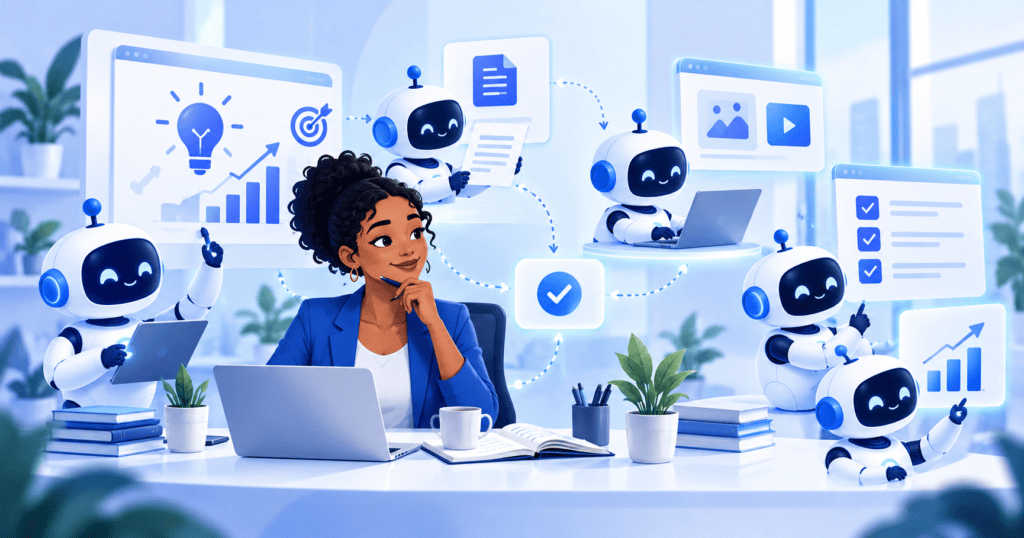 Human and AI agent collaboration model for marketing teams
